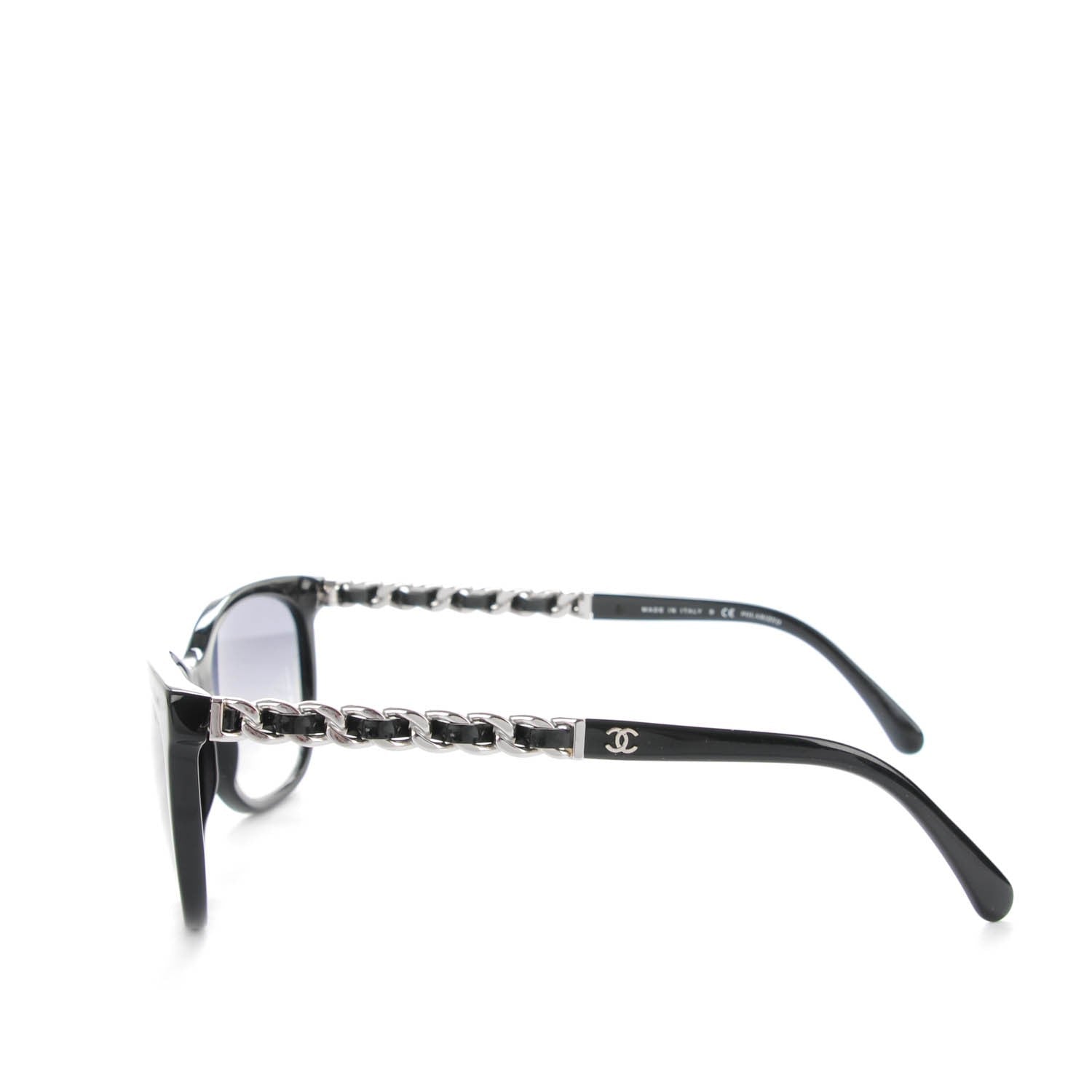 Chanel Cat Eye Chain Polarized Sunglasses 5260-Q Black 2 of 7
