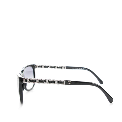 Chanel Cat Eye Chain Polarized Sunglasses 5260-Q Black 2 of 7