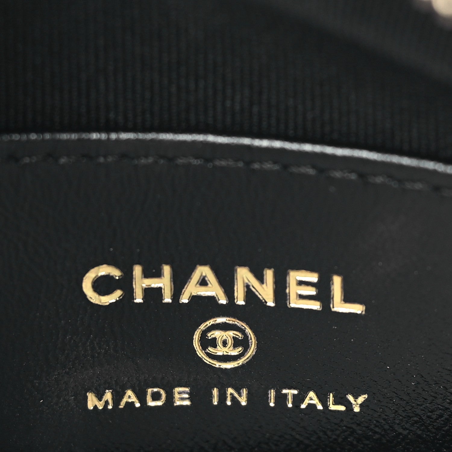 Chanel Lambskin Quilted Chain Around Pouch Black 6 of 9