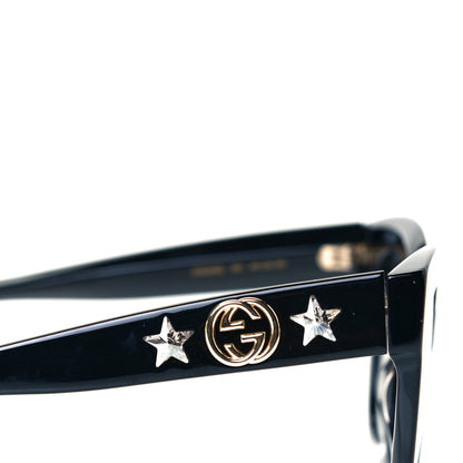 Gucci Round Frame Star Sunglasses GG0208S Black 4 of 7