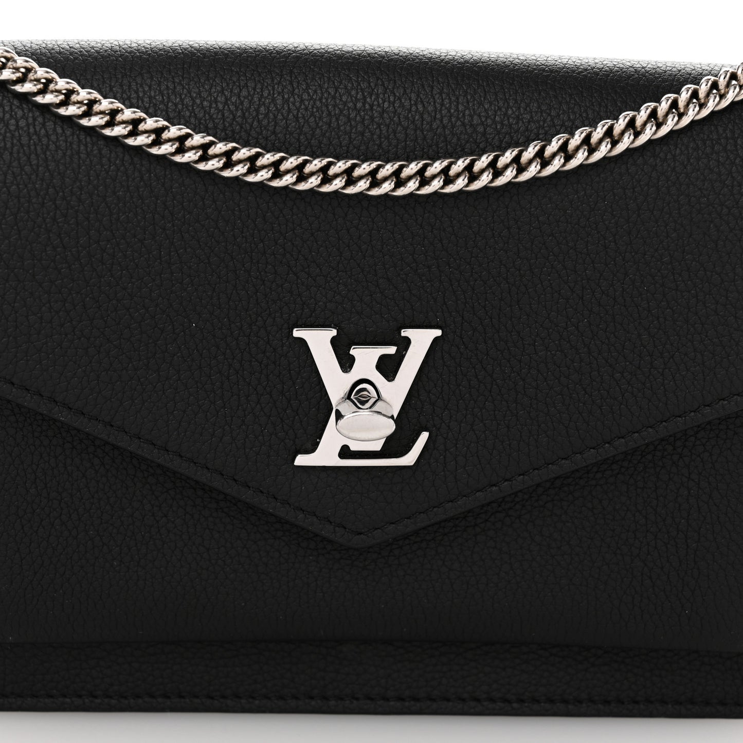 Soft Calfskin My Lockme Chain Pochette Black