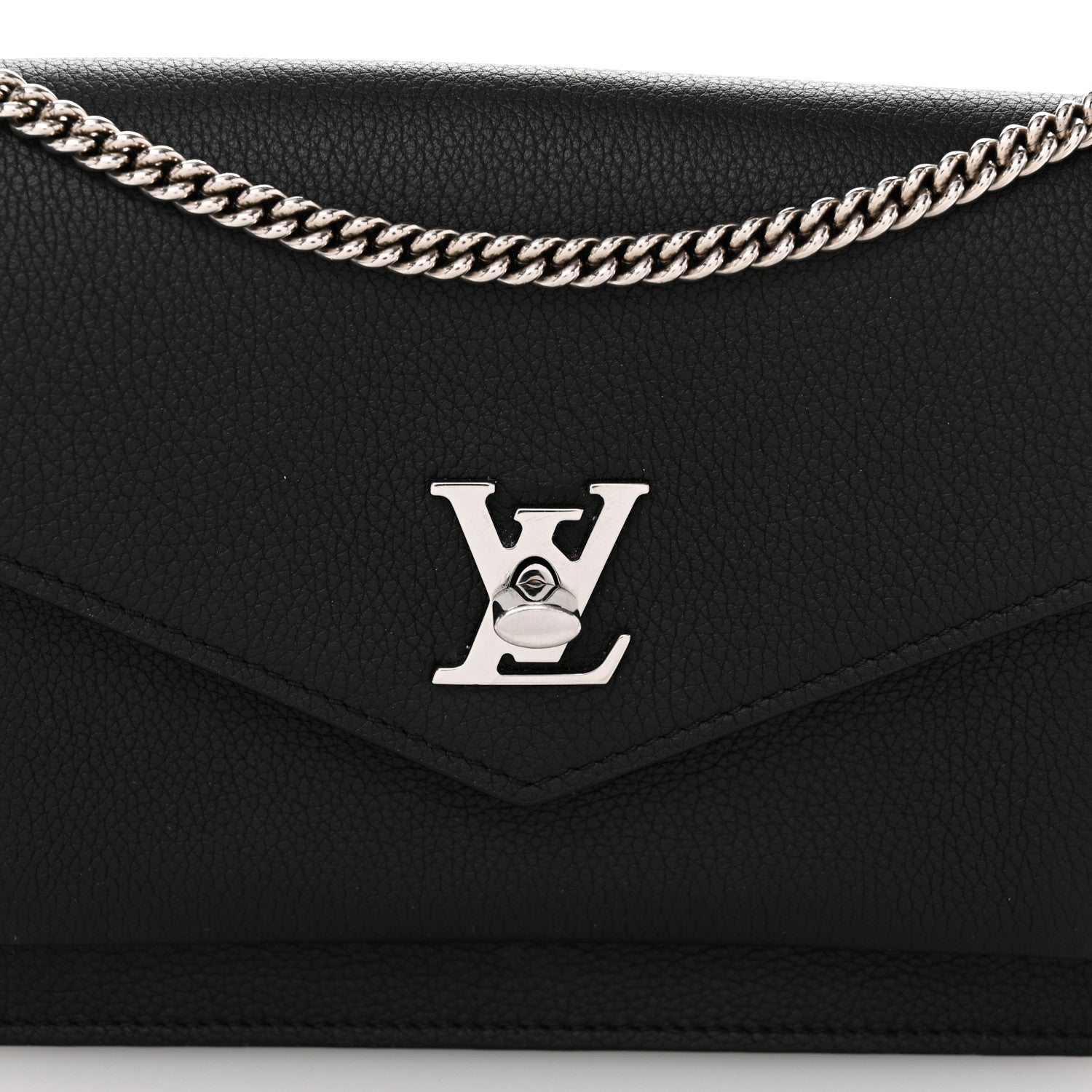 Louis Vuitton Soft Calfskin My Lockme Chain Pochette Black 8 of 10