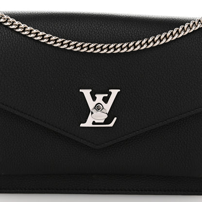 Louis Vuitton Soft Calfskin My Lockme Chain Pochette Black 8 of 10