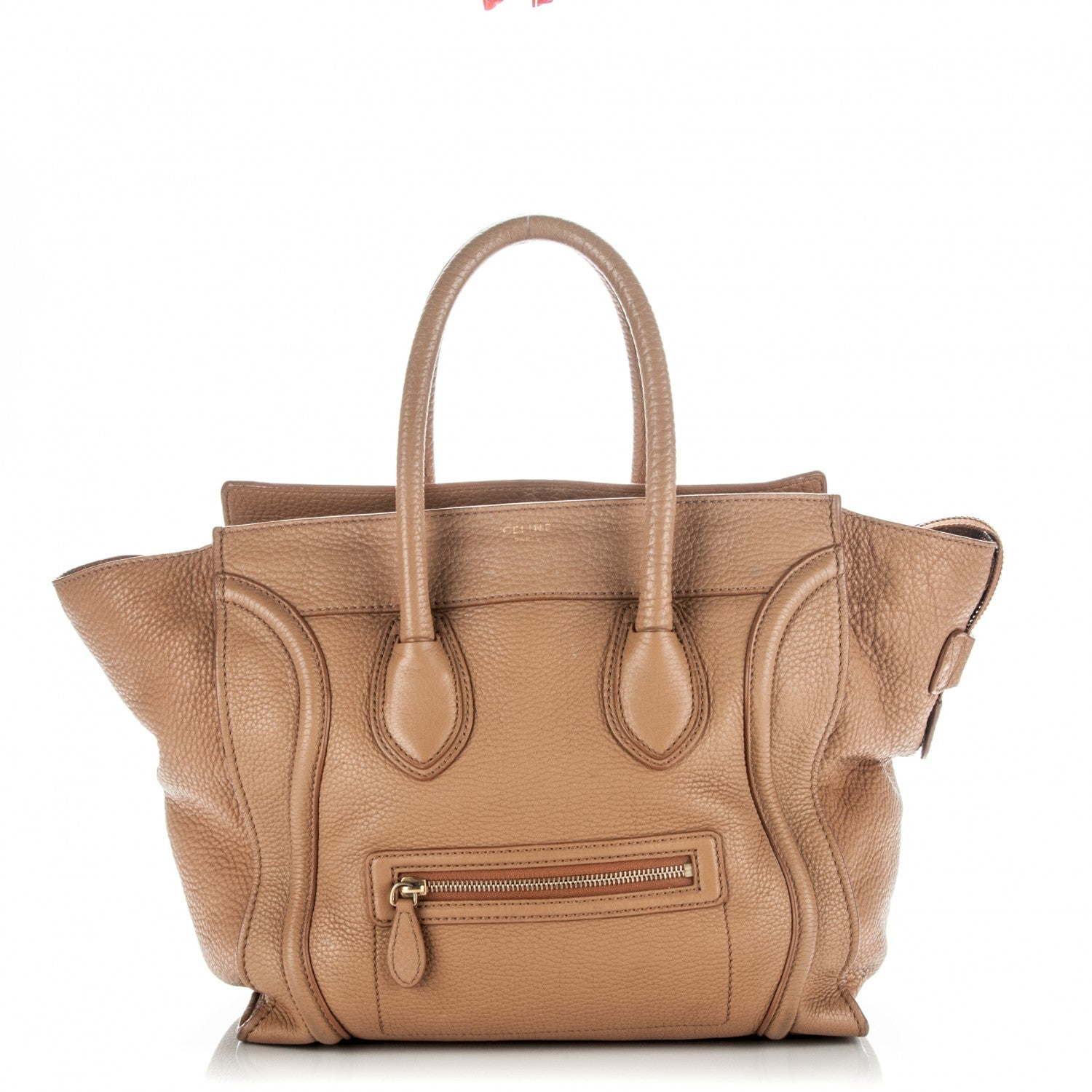 Celine Pebbled Calfskin Mini Luggage Camel 1 of 15