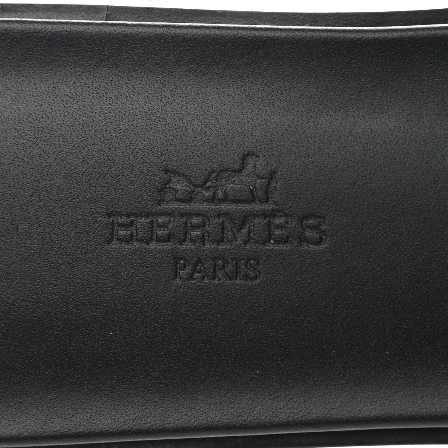 Hermes Box Calfskin Oran Sandals 39.5 Black 7 of 8