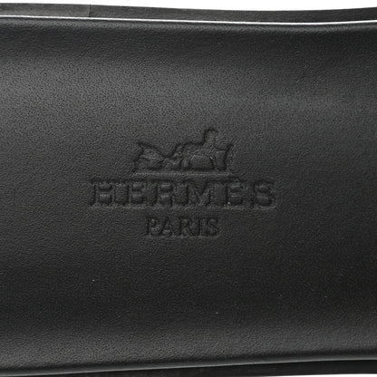 Hermes Box Calfskin Oran Sandals 39.5 Black 7 of 8