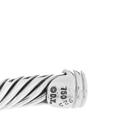 David Yurman Sterling Silver 18K Yellow Gold Diamond 5mm Cable Classics Single Station Bracelet 3 of 4