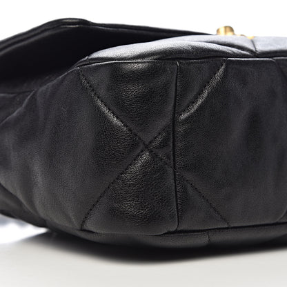 Chanel Lambskin Quilted Medium 19 Flap Black 9 of 12