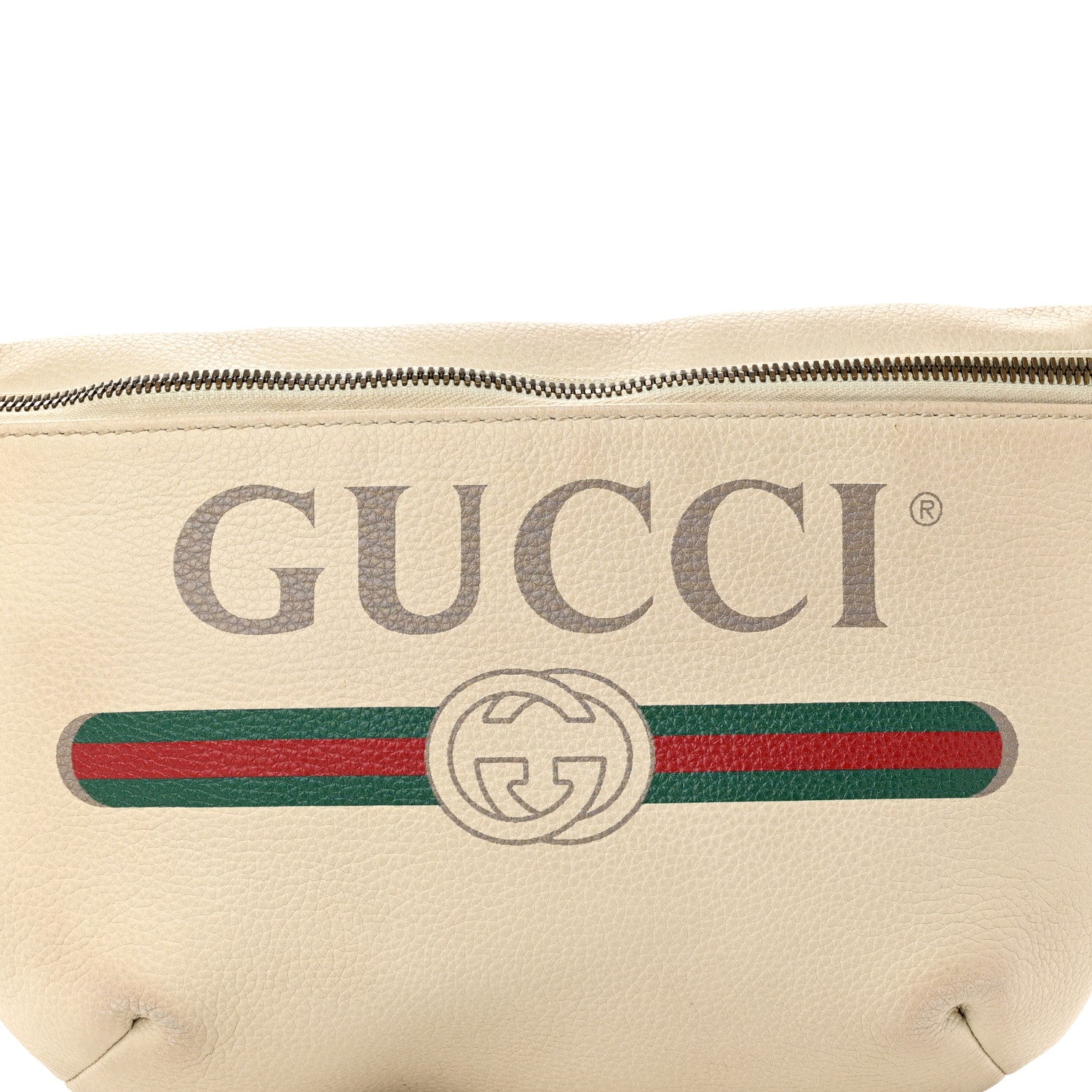 Gucci Grained Calfskin Logo Belt Bag White 8 of 11