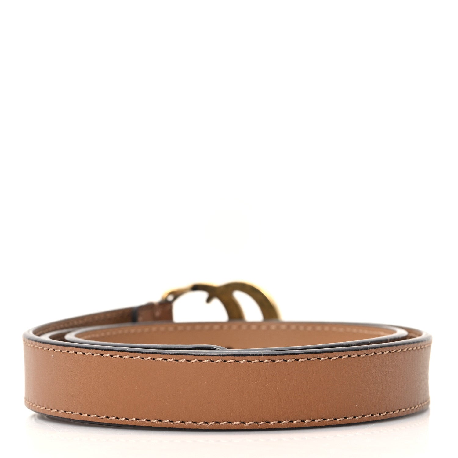 Gucci Moon Calfskin Double G 20mm Belt 70 28 Natural Tan 2 of 4