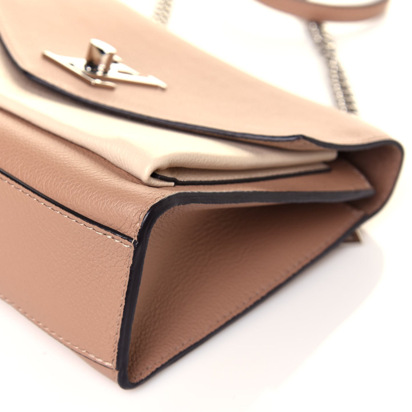 Soft Calfskin Mylockme Chain Bag BB Papyrus Creme