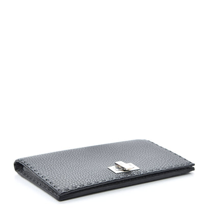Fendi Cuoio Romano Selleria Mini Peekaboo Clutch Wallet Asfalto 5 of 11