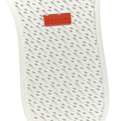 Hermes Calfskin Alligator Womens Get Sneakers 38 White 8 of 11