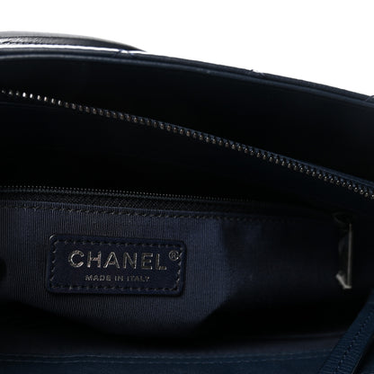 Chanel Calfskin Quilted Frame In Chain Tote Navy 5 of 9