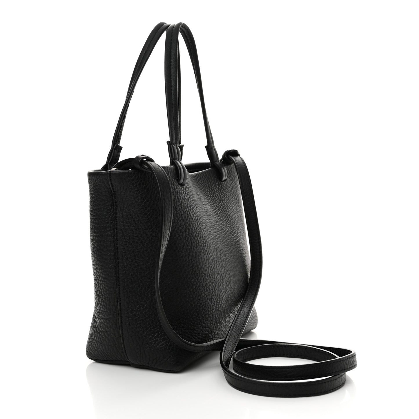 Grained Calfskin Small Park Tote Black