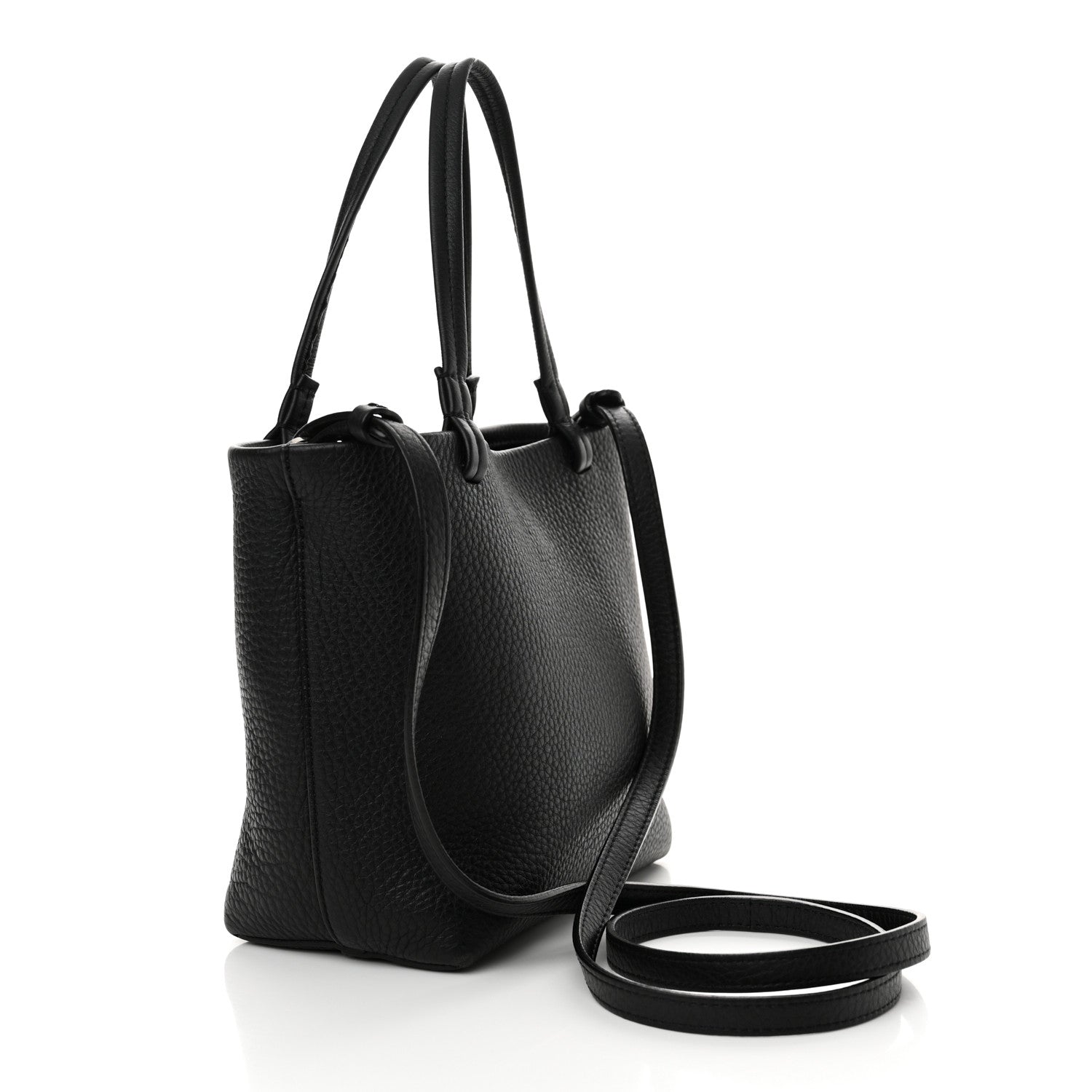 The Row Grained Calfskin Small Park Tote Black 3 of 16