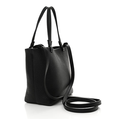 The Row Grained Calfskin Small Park Tote Black 3 of 16