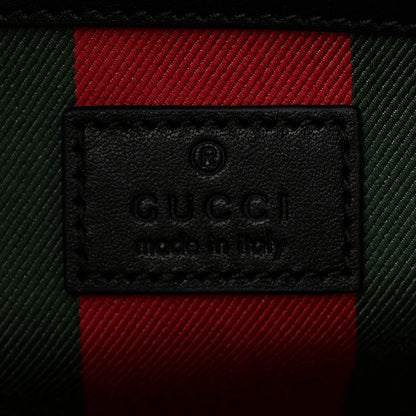 Gucci GG Supreme Monogram Medium Emblem Bucket Bag Beige Dark Brown Black 6 of 10