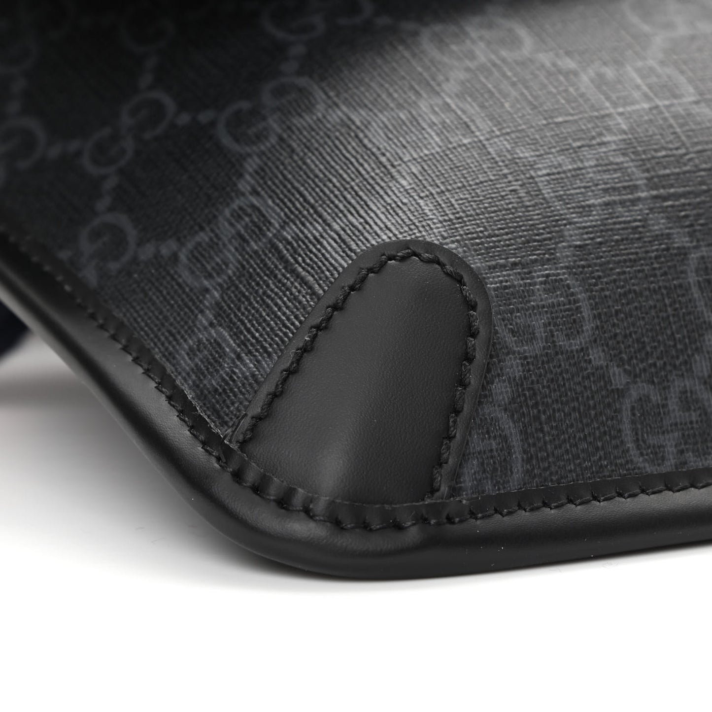 GG Supreme Monogram Web Slim Belt Bag Black Grey