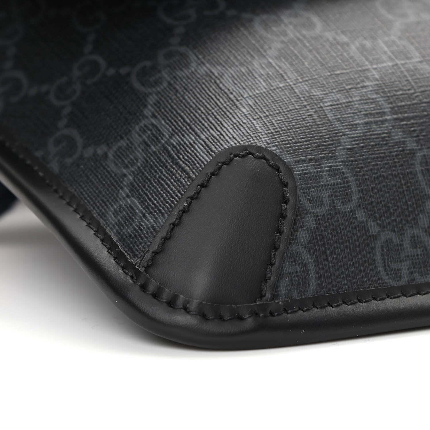 Gucci GG Supreme Monogram Web Slim Belt Bag Black Grey 9 of 15