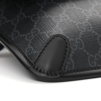 Gucci GG Supreme Monogram Web Slim Belt Bag Black Grey 9 of 15