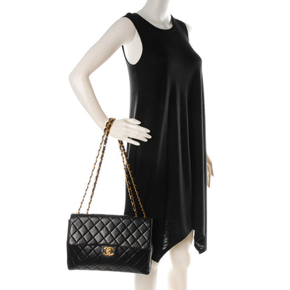 Chanel Lambskin Quilted Jumbo Single Flap Black 2 of 8