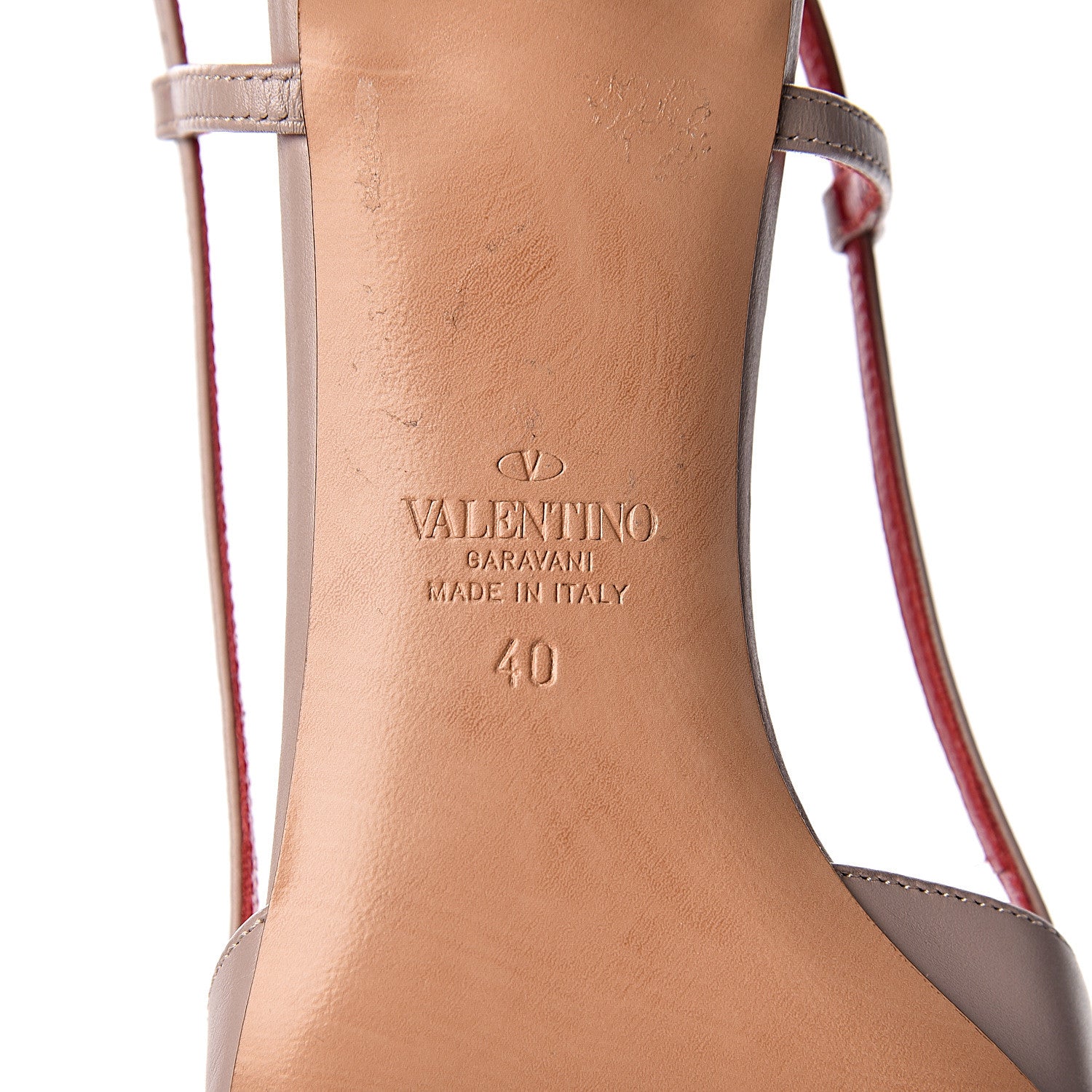 Valentino Garavani Calfskin Vlogo Slingback 40mm Pumps 40 Poudre 8 of 10