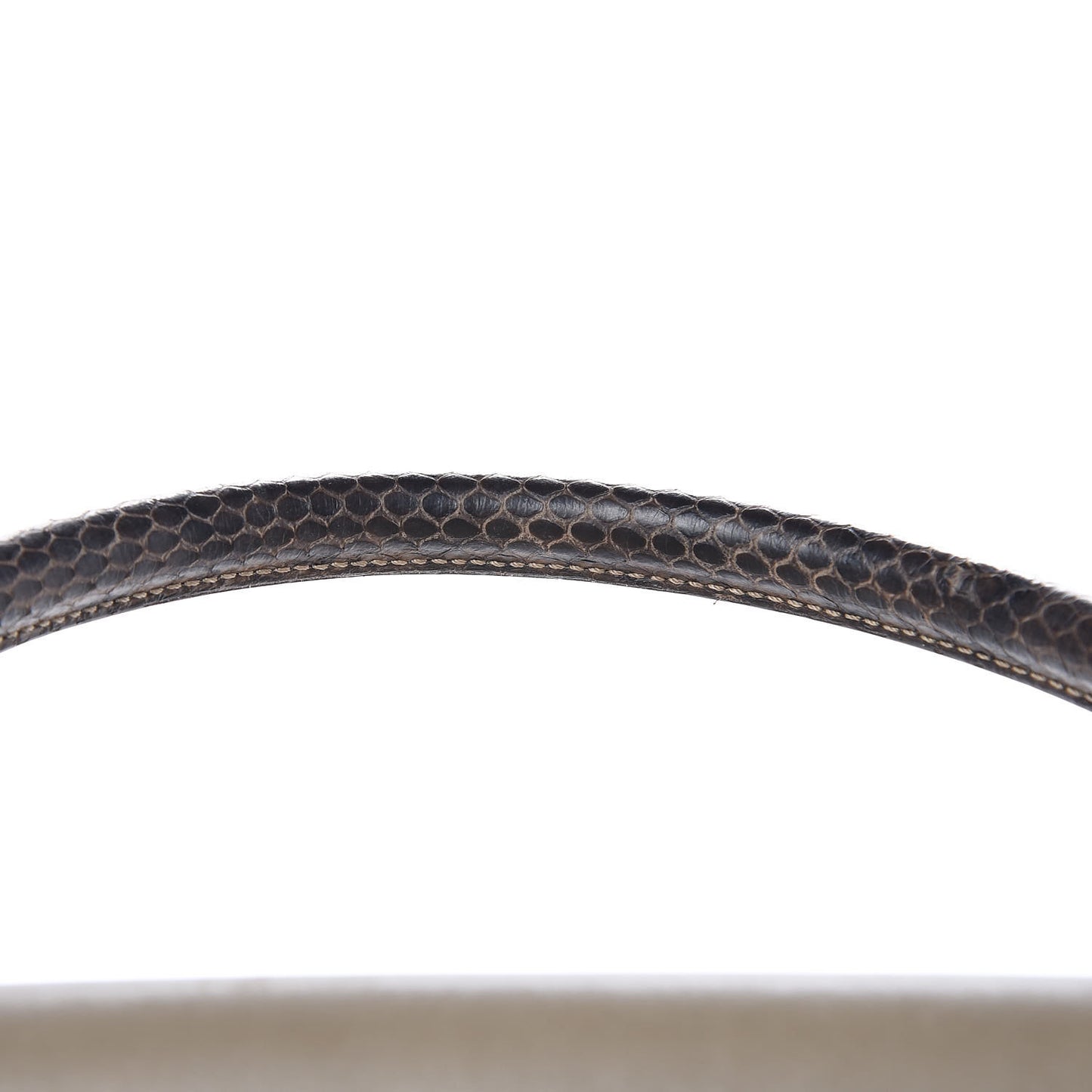 Calfskin Suede Whipsnake Medium Trapeze Taupe