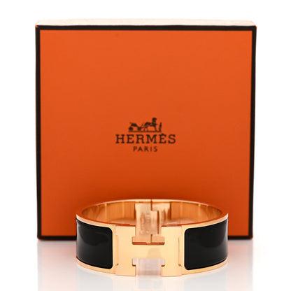 Hermes Enamel Wide Clic Clac H Bracelet PM Black 5 of 5