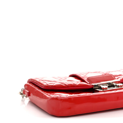 Christian Dior Patent Cannage New Lock Pouch Red 9 of 14
