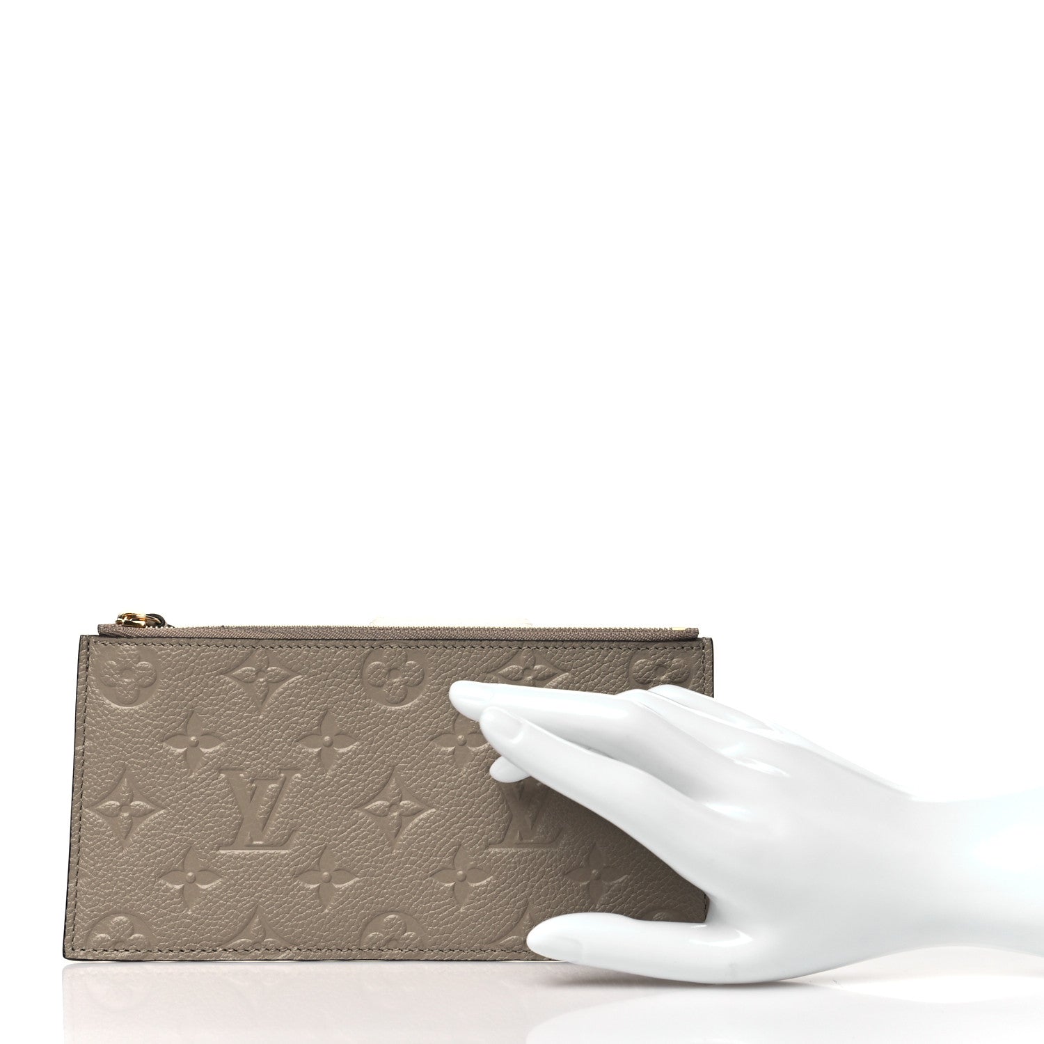 Louis Vuitton Empreinte Felicie Chain Wallet Zippered Insert Tourterelle 2 of 7