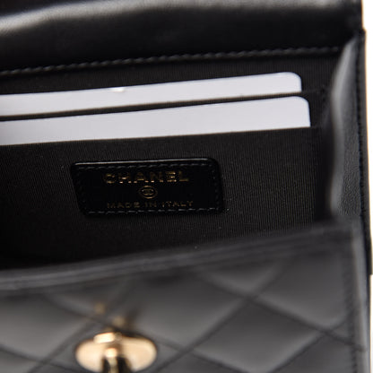 Chanel Lambskin Quilted Mini Trendy CC Chain Wallet Black 5 of 9
