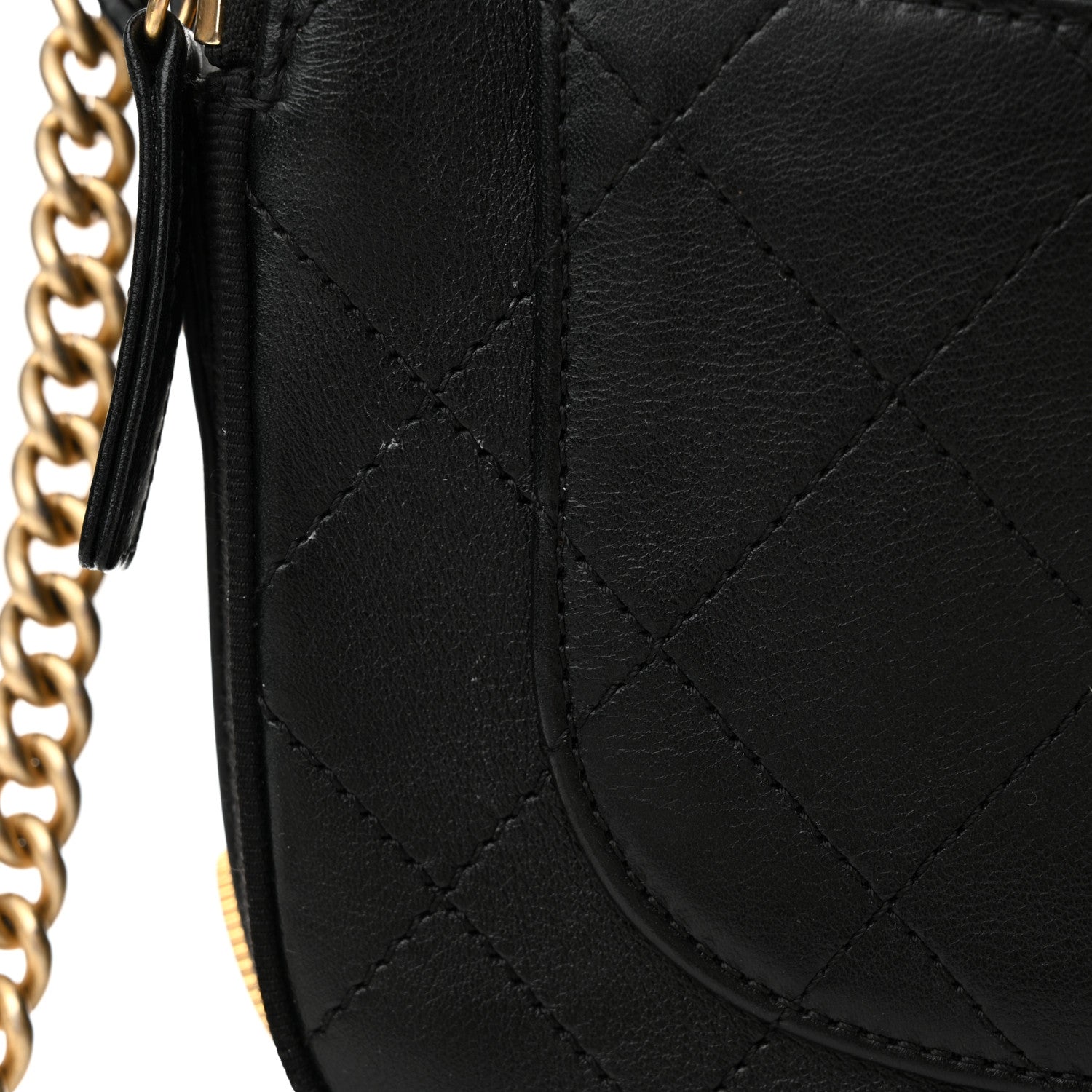 Chanel Calfskin Grosgrain Stitched Button Up Camera Case Black 13 of 15