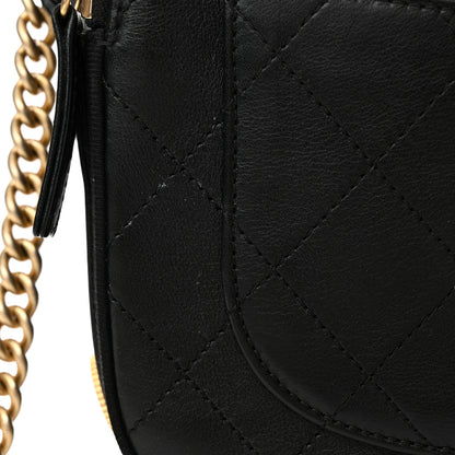 Chanel Calfskin Grosgrain Stitched Button Up Camera Case Black 13 of 15