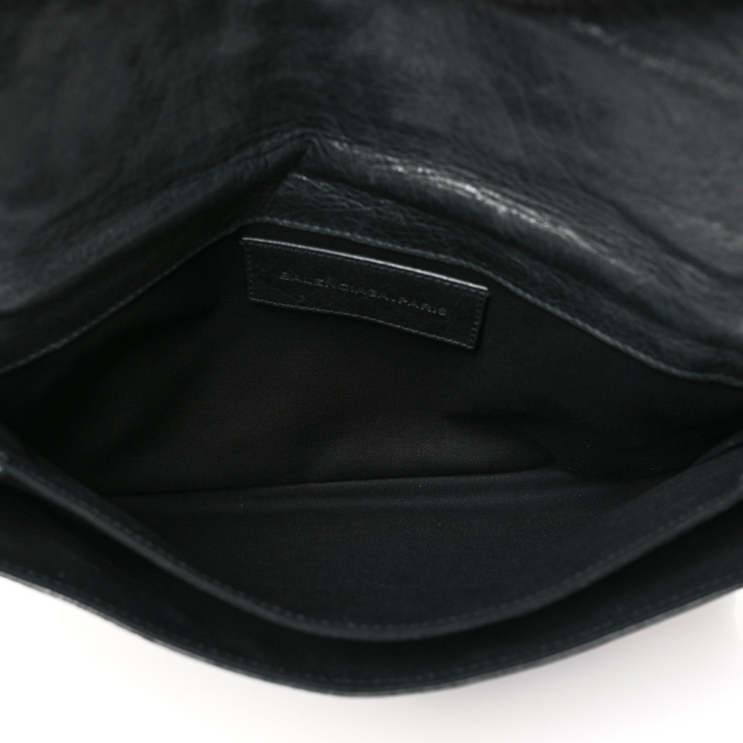 Balenciaga Agneau Giant 21 Gold Hardware Envelope Clutch  Anthracite 5 of 10