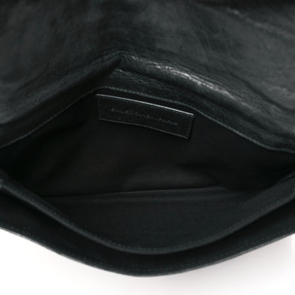 Balenciaga Agneau Giant 21 Gold Hardware Envelope Clutch  Anthracite 5 of 10