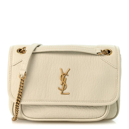 Saint Laurent Grained Lambskin Monogram Mini Niki Chain Satchel Crema Soft 1 of 10