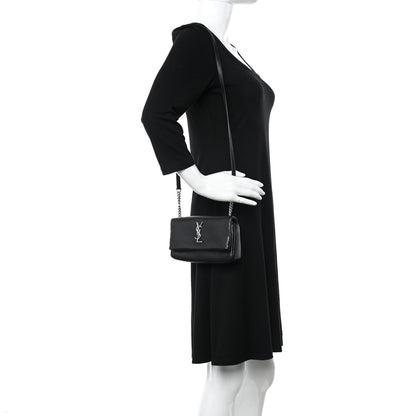 Saint Laurent Grain De Poudre Monogram Toy West Hollywood Fold-Over Bag Black 2 of 12