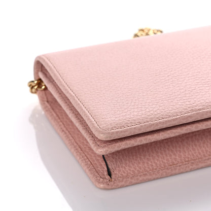 Gucci Dollar Calfskin Mini GG Marmont Chain Wallet Perfect Pink 8 of 10