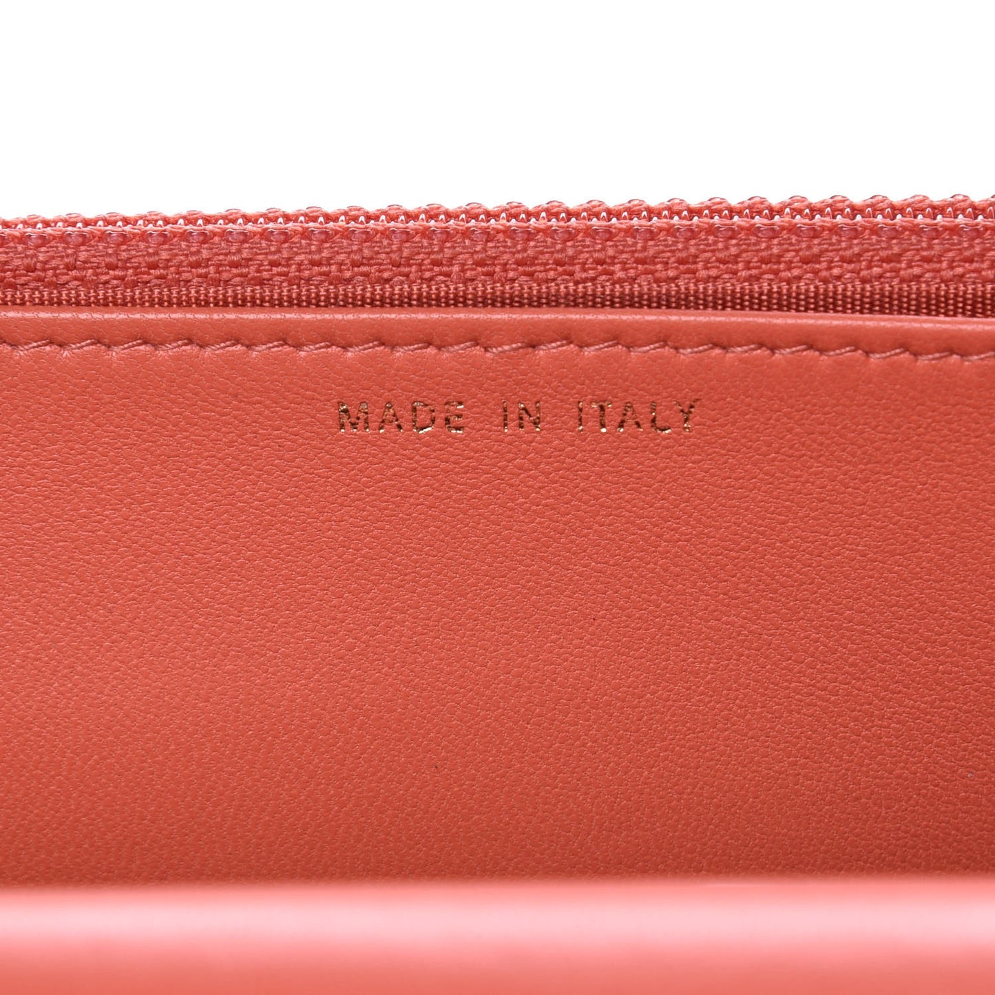 Lambskin Quilted Boy Wallet On Chain WOC Orange