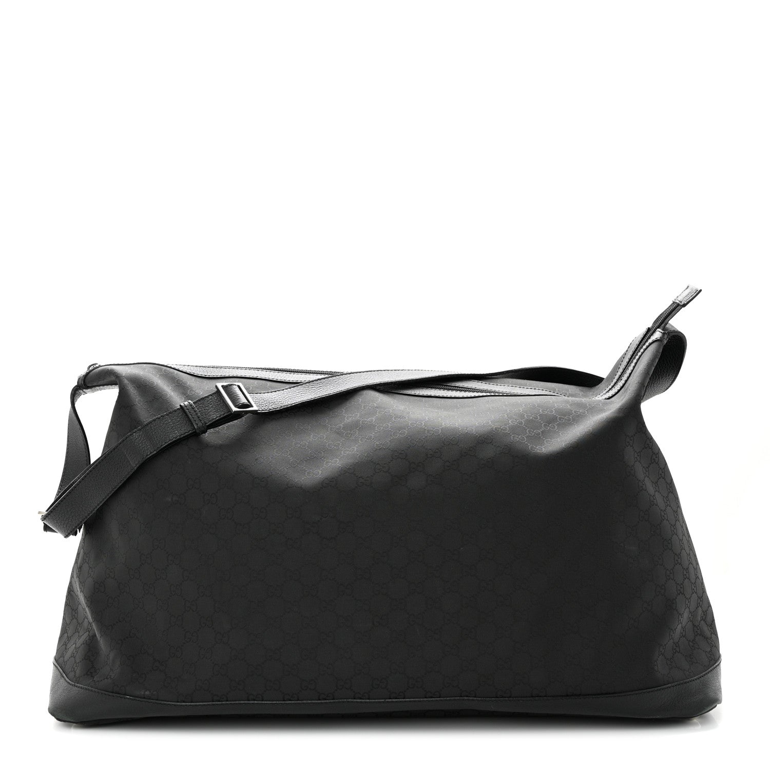 Gucci Nylon Monogram Travel Hobo Black 1 of 15