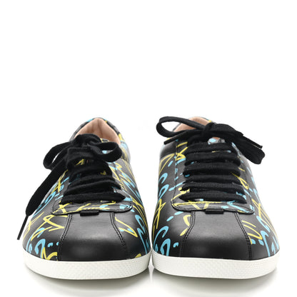 Gucci Calfskin GucciGhost Print Womens Low Top Sneakers 40 Black New Acquamarine 2 of 7
