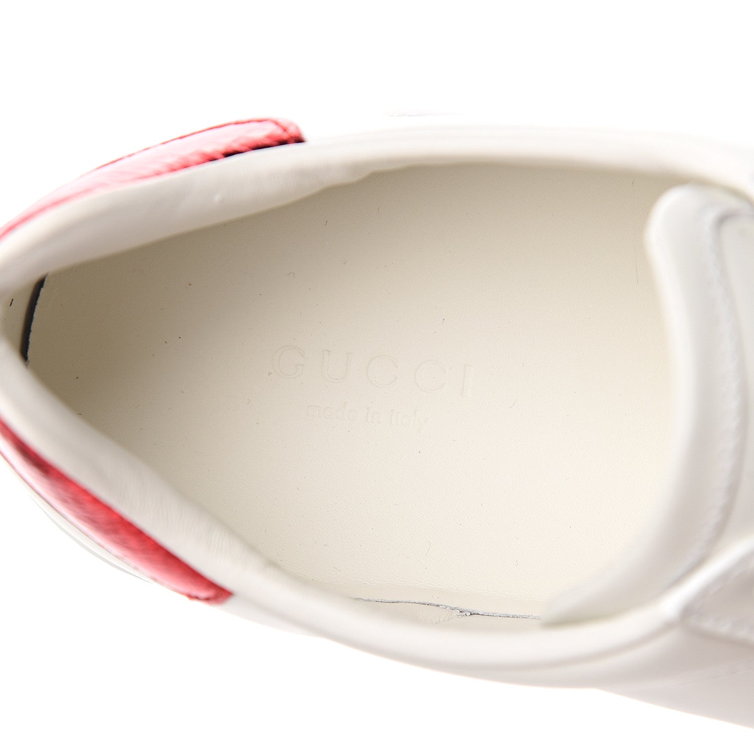 Gucci Calfskin Ayers Crystal Web Pineapple Embroidered Womens New Ace Sneakers 38.5 White 7 of 9