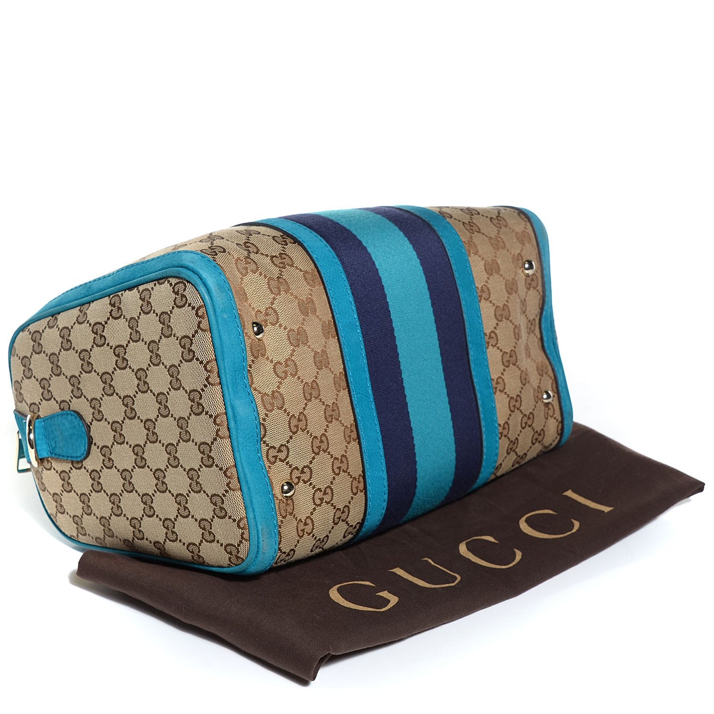 Monogram Vintage Web Medium Boston Teal