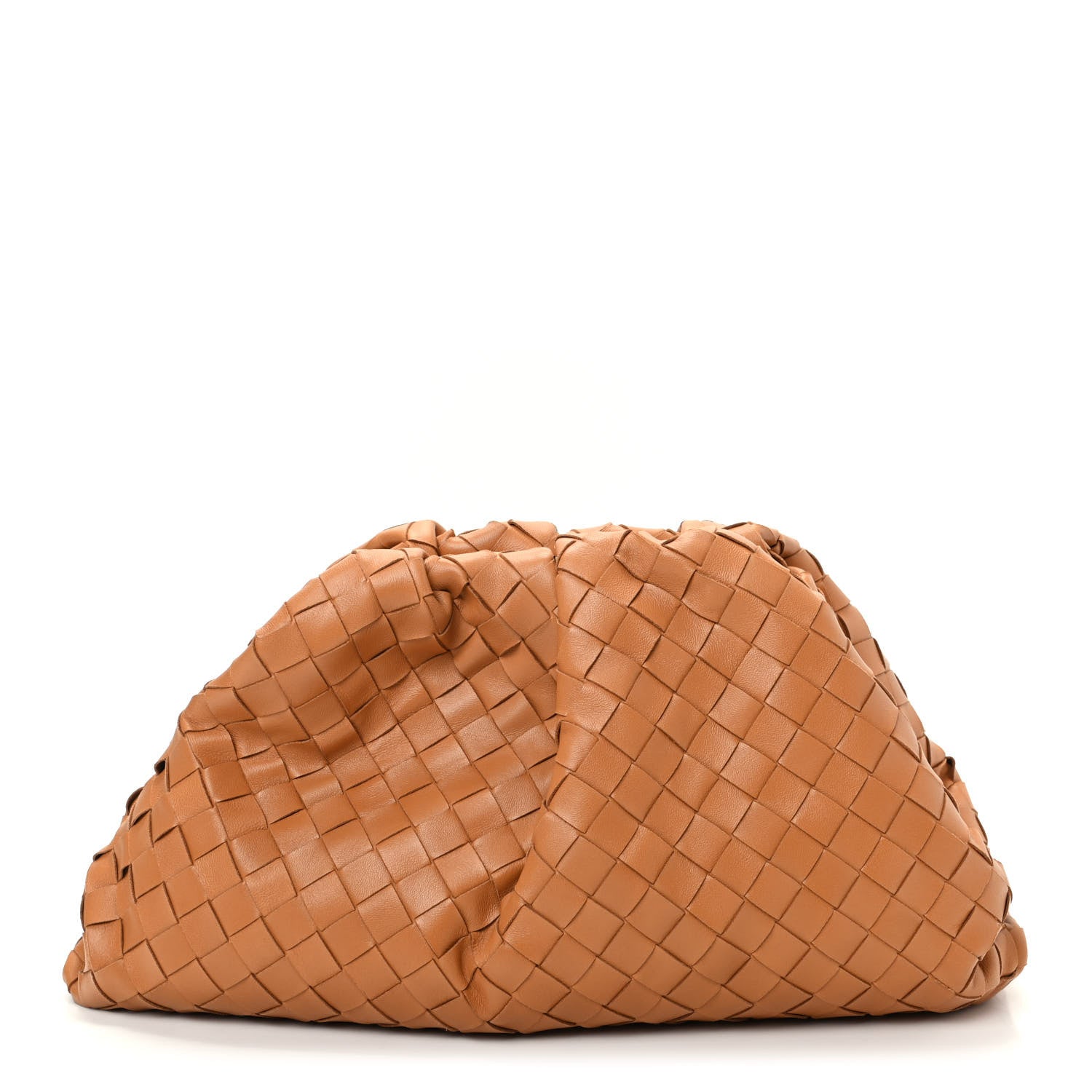 Bottega Veneta Nappa Maxi Intrecciato The Pouch Oversized Clutch Caramel 1 of 9