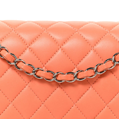 Chanel Lambskin Quilted Medium Double Flap Orange 8 of 11