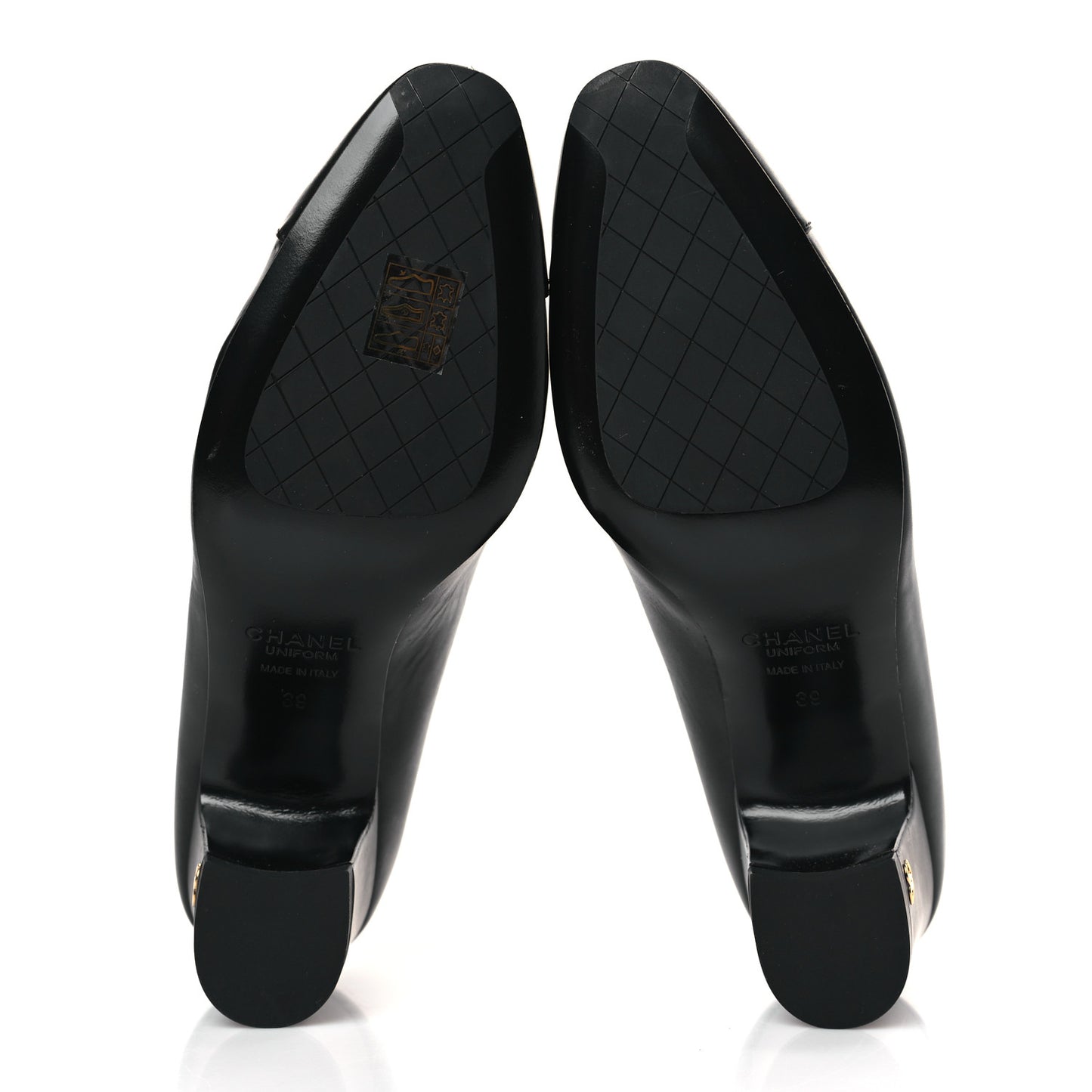 Lambskin Cap Toe CC Pumps 39 Black