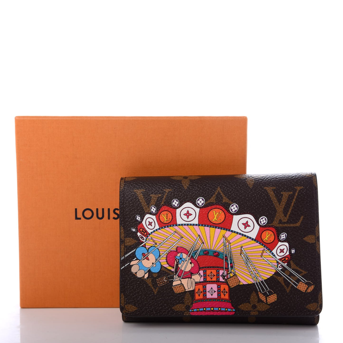 Monogram 2020 Christmas Animation Swing Ride Victorine Wallet Pink Poppy