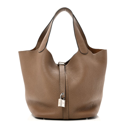 Hermes Taurillon Maurice Picotin Lock 22 MM Beige De Weimar 1 of 10