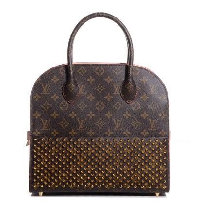 Louis Vuitton Monogram Calf Hair Spikes Iconoclasts Christian Louboutin Tote Red 1 of 8